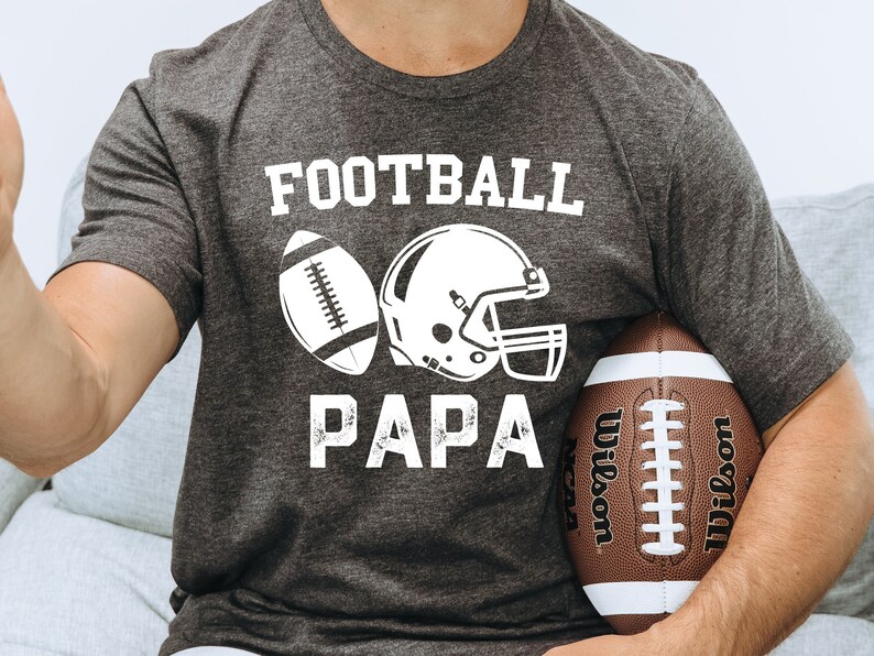 Football Papa, Grandparent, Football Grandpa Shirt, Game Day, Personalized Football Gift for Papa