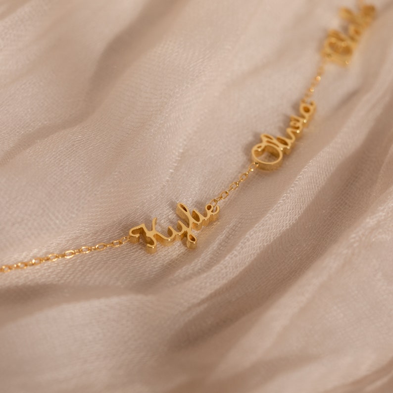 Dainty Name Necklace by Caitlyn Minimalist • Multiple Name Necklace • Personalized Family Necklace • Name Jewelry • New Mom Gift • NM129F51
