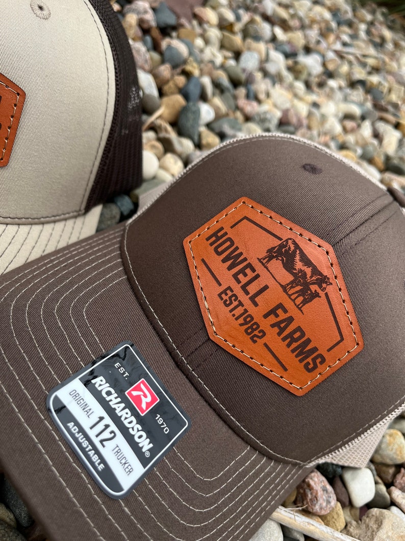 Custom Richardson 112 Laser Engraved Leather Patch Hat- Personalized Cow Calf Farm Name with Est Date Hand Stitched Real Leather Ranch Brand
Analyze listing