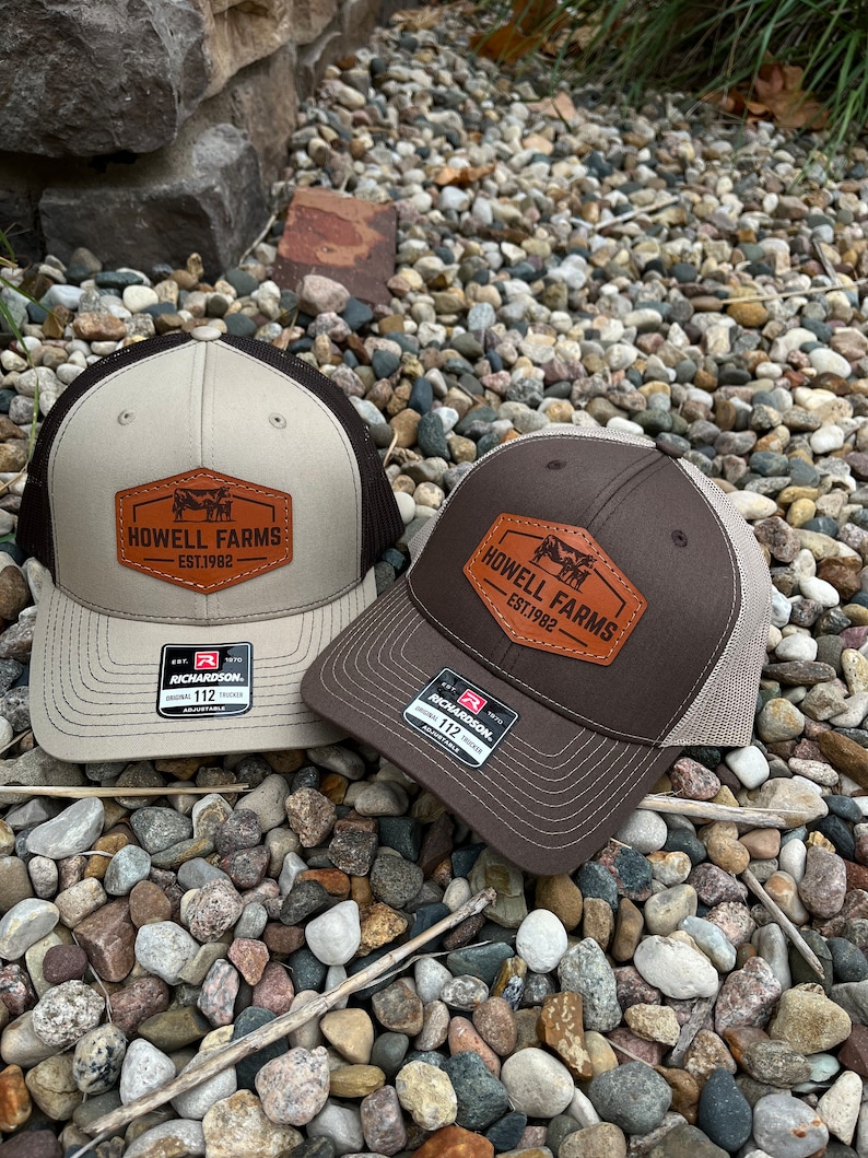 Custom Richardson 112 Laser Engraved Leather Patch Hat- Personalized Cow Calf Farm Name with Est Date Hand Stitched Real Leather Ranch Brand
Analyze listing