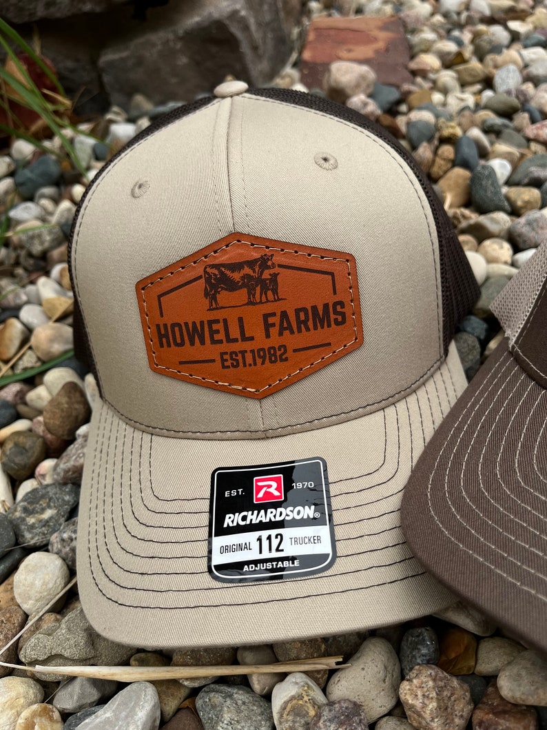 Custom Richardson 112 Laser Engraved Leather Patch Hat- Personalized Cow Calf Farm Name with Est Date Hand Stitched Real Leather Ranch Brand
Analyze listing
