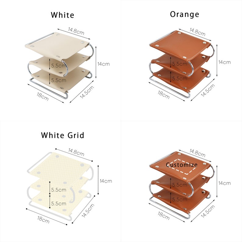 Personalized Leather Desktop Organizer, 3 Tier Office Desk Organizer, Handmade Office Accessories, Leather Table Workplace Supplies
