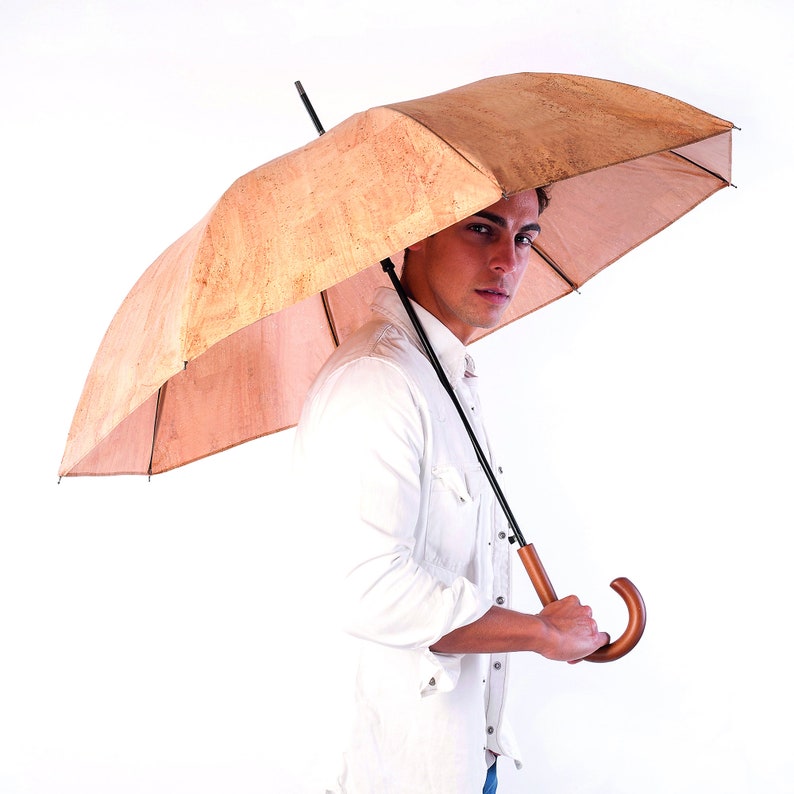 Cork Umbrella ,Pure Cork from Portugal,Sunshade,Cork Sunshade, Gift for her,Rain protection,Eco Cork Umbrella, Vegan Lovers,Gift Umbrella