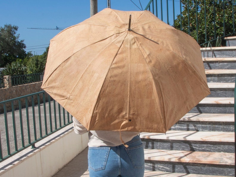 Cork Umbrella ,Pure Cork from Portugal,Sunshade,Cork Sunshade, Gift for her,Rain protection,Eco Cork Umbrella, Vegan Lovers,Gift Umbrella