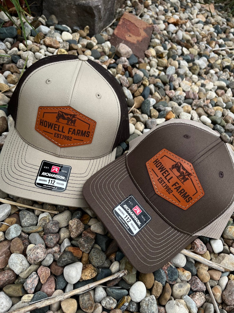 Custom Richardson 112 Laser Engraved Leather Patch Hat- Personalized Cow Calf Farm Name with Est Date Hand Stitched Real Leather Ranch Brand
Analyze listing
