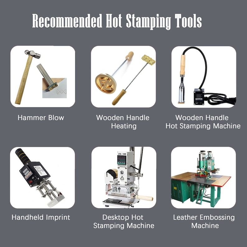 Custom Leather Stamp, Personalized Brass Leather Stamp, Hot Foil Stamp, Leather Logo Iron Stamp, Leathercraft Tools, Leather Embossed Stamp
