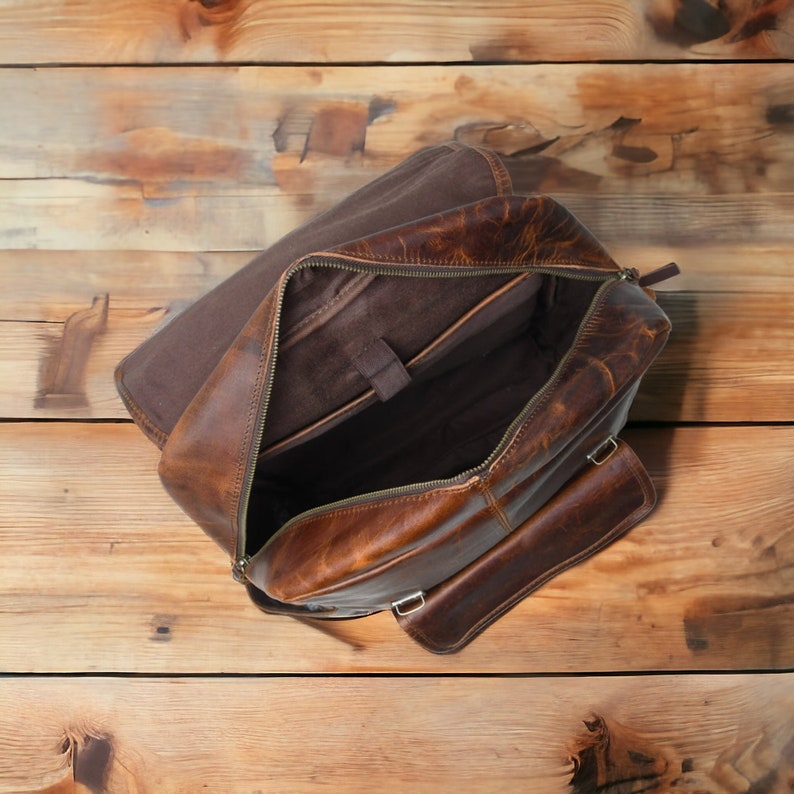 Leather Backpack, Personalized Travel Backpack Rucksack, Brown Leather Roll Top Backpack, Laptop Bag, Unisex Bag Christmas gifts