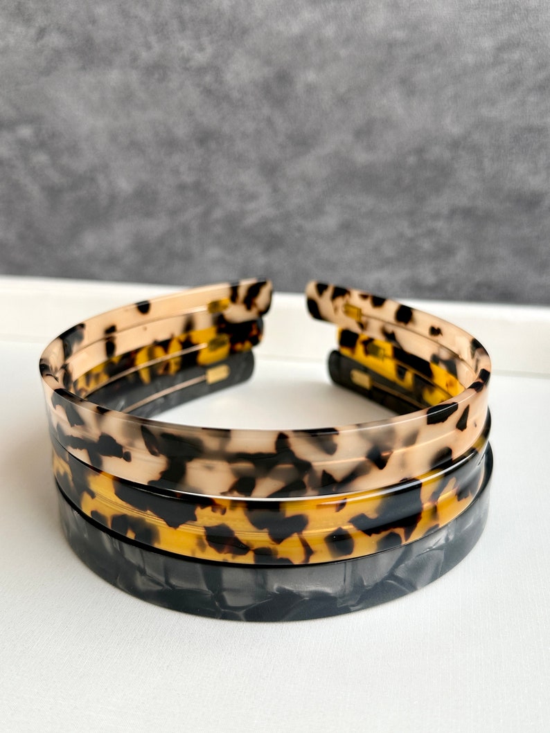 Vintage Tortoiseshell Acetate Adjustable Headband,Thin Leopard Headband,Hard Headband,Acrylic Headband,Women Hairband,hair accessories