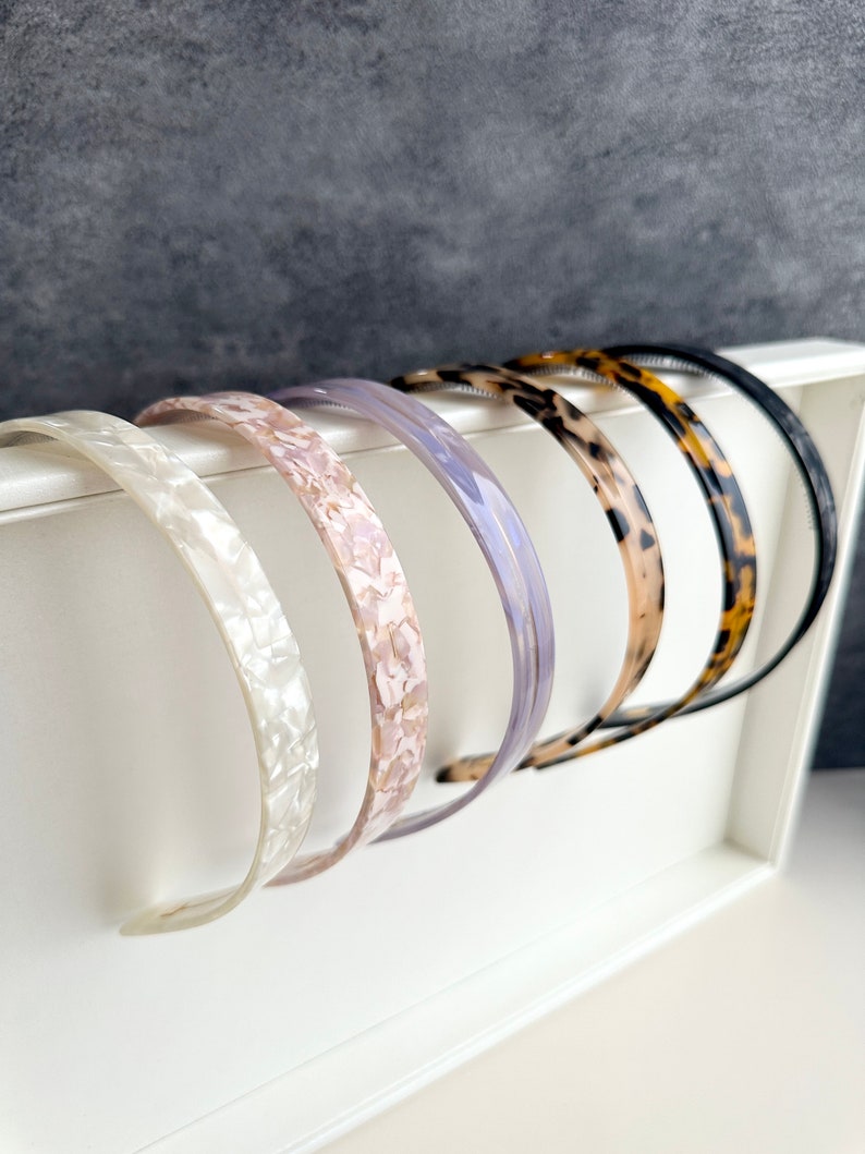 Vintage Tortoiseshell Acetate Adjustable Headband,Thin Leopard Headband,Hard Headband,Acrylic Headband,Women Hairband,hair accessories