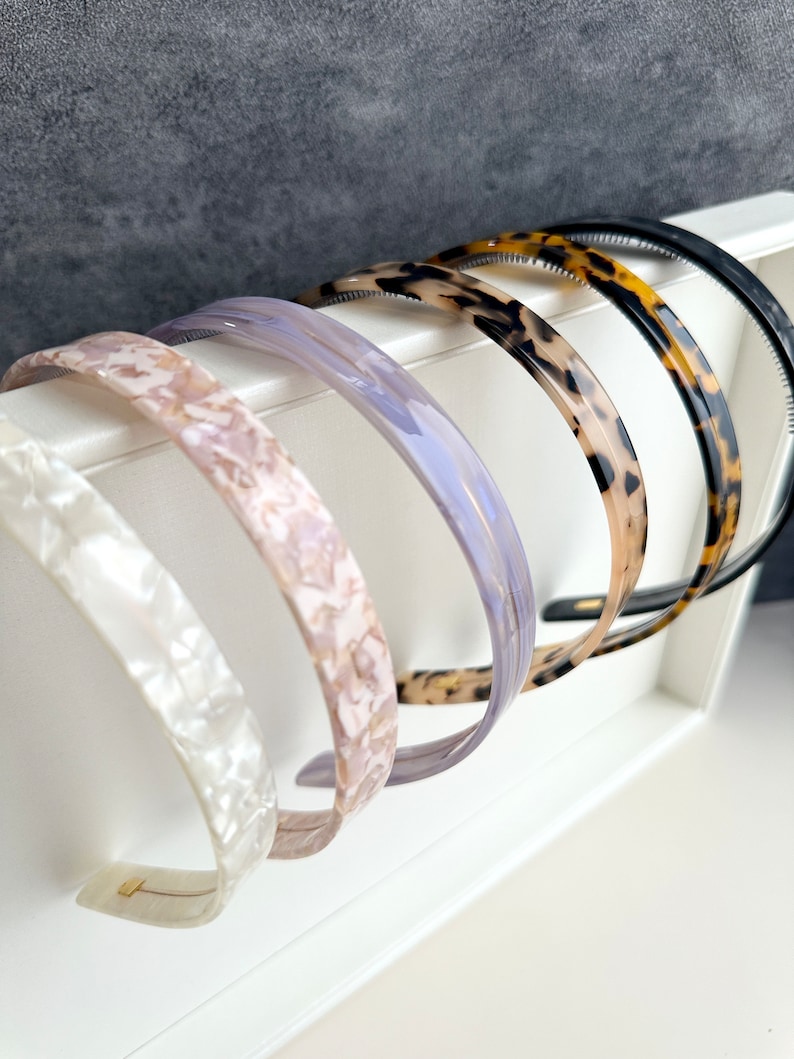 Vintage Tortoiseshell Acetate Adjustable Headband,Thin Leopard Headband,Hard Headband,Acrylic Headband,Women Hairband,hair accessories