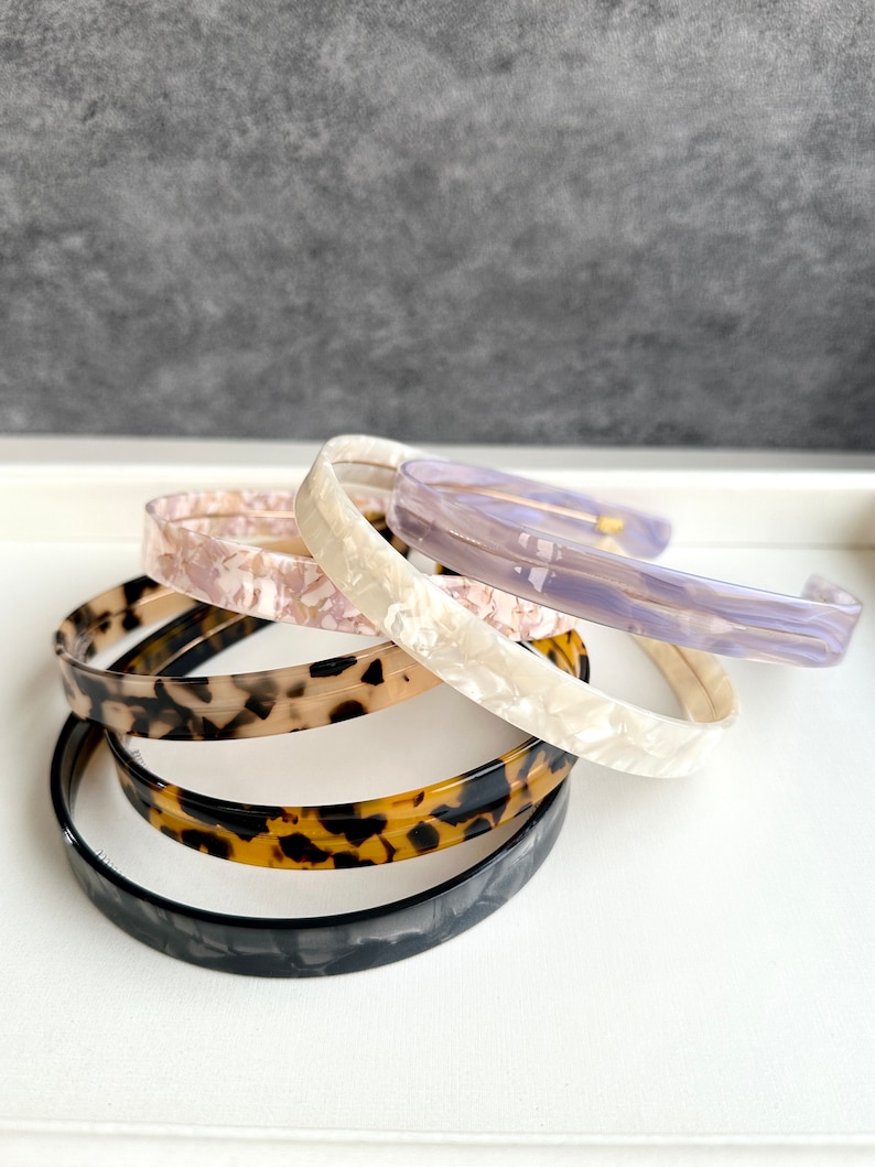 Vintage Tortoiseshell Acetate Adjustable Headband,Thin Leopard Headband,Hard Headband,Acrylic Headband,Women Hairband,hair accessories