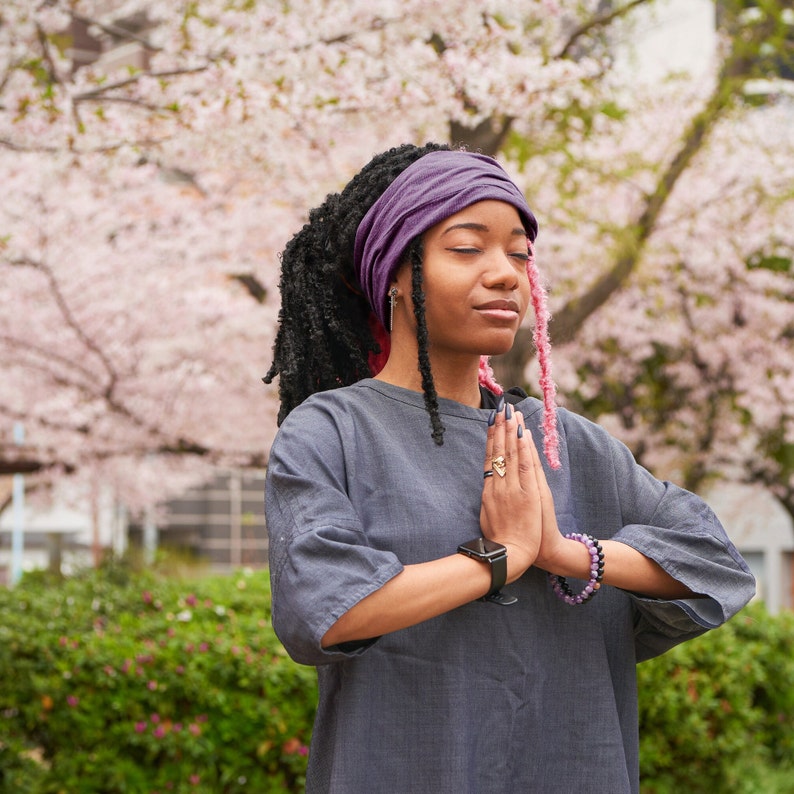 100% Organic Cotton Headband, Made in Japan, Womens Headband, Mens Headband, Chemo Headband, Wide Hair Band, Head Wrap, Japanese Fashion