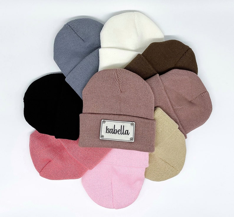 Personalized Baby Hat with Name, Custom Infant Beanie, Leather Patch Beanies for Baby, Customized Baby Knit Beanie, Unique Baby Shower Gift
Analyze listing