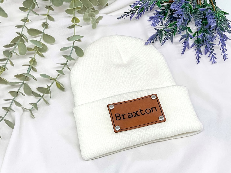 Personalized Baby Hat with Name, Custom Infant Beanie, Leather Patch Beanies for Baby, Customized Baby Knit Beanie, Unique Baby Shower Gift
Analyze listing