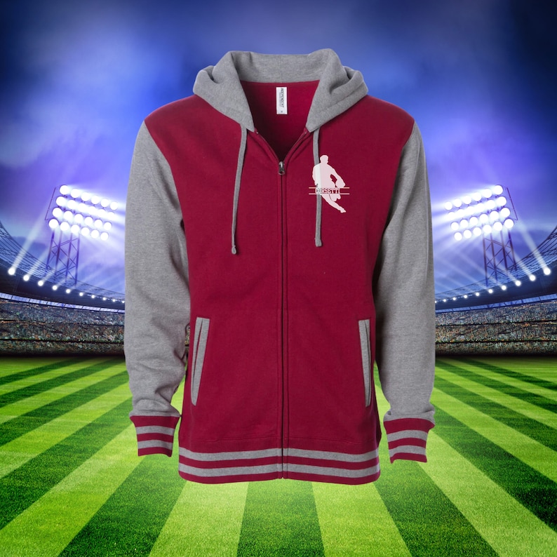 Personalized Rugby Sweatshirt, Men's Custom Varsity Jacket, Monogram Rugby Hoodie, Rugby Coach Gift, Rugby Team Gift, Rugby Mom, Son Gift