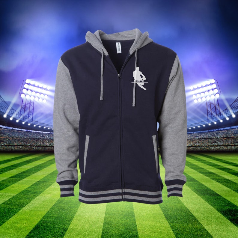 Personalized Rugby Sweatshirt, Men's Custom Varsity Jacket, Monogram Rugby Hoodie, Rugby Coach Gift, Rugby Team Gift, Rugby Mom, Son Gift
