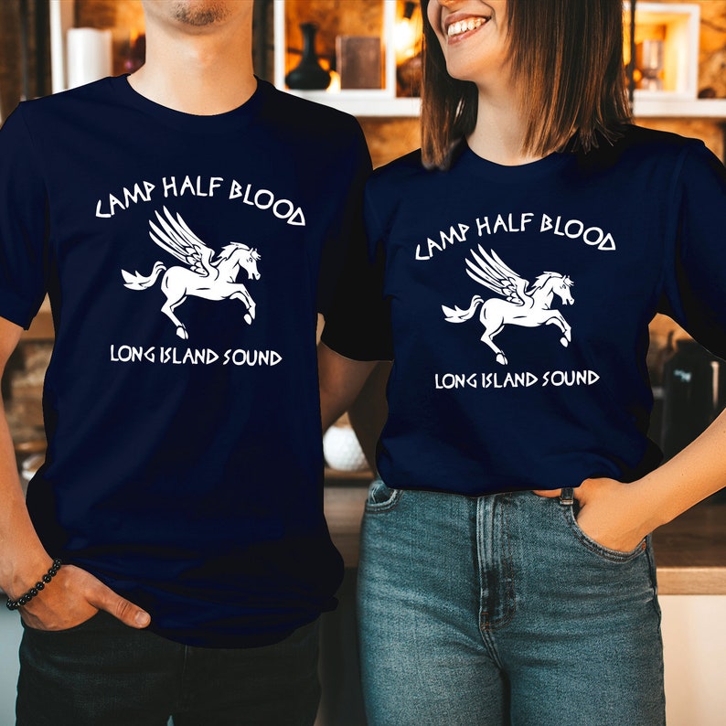 TSHIRT (1733) CAMP HALF Blood Long Island Sound T-Shirt for Halloween Birthday World Book Day gift for Men Women Kids Family Holiday T Shirt