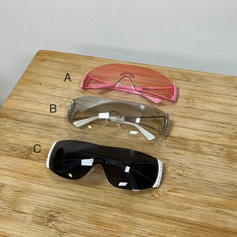 Y2K Sunglasses Star Wrap Around Glasses Retro Fashion Accessories for Women Men