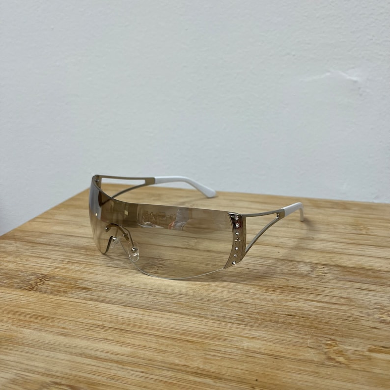 Y2K Sunglasses Star Wrap Around Glasses Retro Fashion Accessories for Women Men