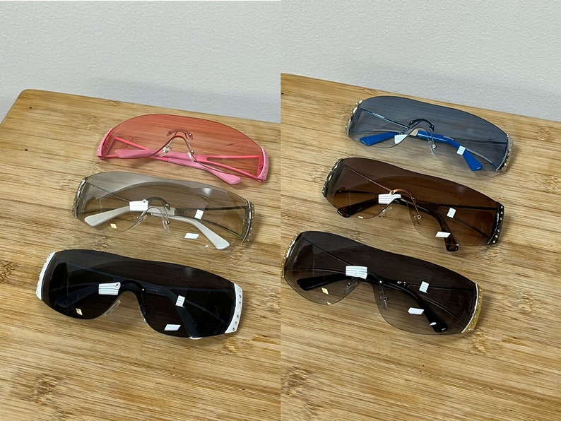 Y2K Sunglasses Star Wrap Around Glasses Retro Fashion Accessories for Women Men