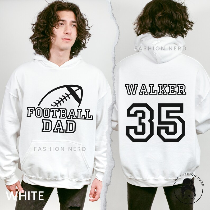 Custom Football Hoodie Football Dad Sweatshirt Personalized Football Gift Football TShirt Football Sweatshirt