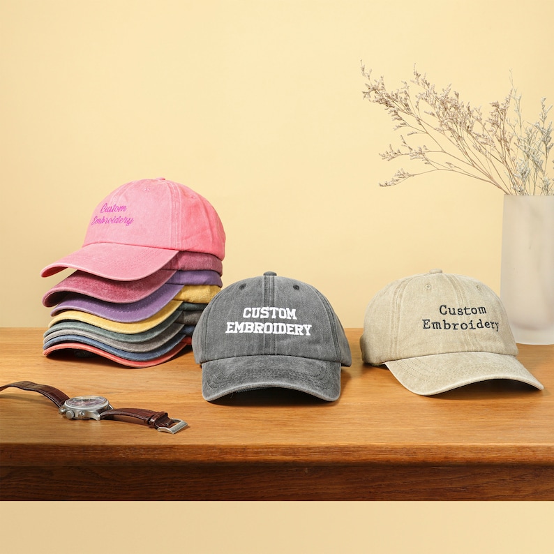 Custom Embroidered Cap | Personalized Embroidery Logo Baseball Hat | Bachelorette Bachelor Party Hats | Gift for Dad Mom Him Her Boyfriend
Analyze listing