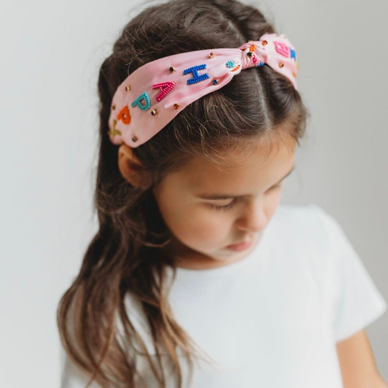 Happy birthday headband,Birthday Outfit,girls headband,custom,boutique,Toddler headband, photography prop, gifts for girls,cake smash,pink