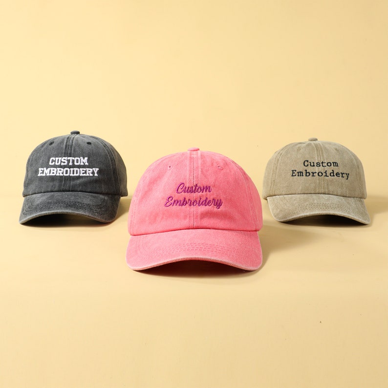 Custom Embroidered Cap | Personalized Embroidery Logo Baseball Hat | Bachelorette Bachelor Party Hats | Gift for Dad Mom Him Her Boyfriend
Analyze listing