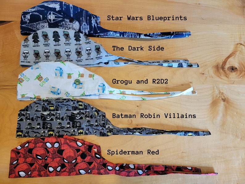 Baby Yoda Grogu Mandalorian Star Wars Marvel DC Comics Scrub Cap with Buttons Surgical Caps
Analyze listing