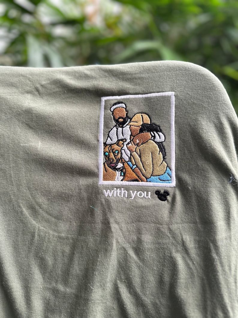 Embroidered t shirt, Custom embroidered photo shirt, custom embroidered tshirt, Custom embroidered photo