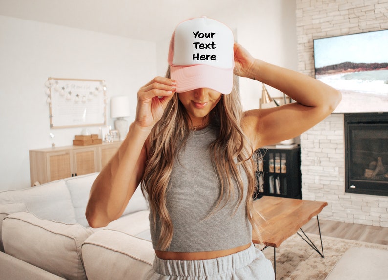 Custom Foam Trucker Hat: Personalized Text or Logo Snapback, Customized gift hat for her
Analyze listing