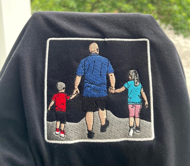 Embroidered t shirt, Custom embroidered photo shirt, custom embroidered tshirt, Custom embroidered photo