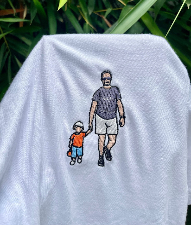 Embroidered t shirt, Custom embroidered photo shirt, custom embroidered tshirt, Custom embroidered photo