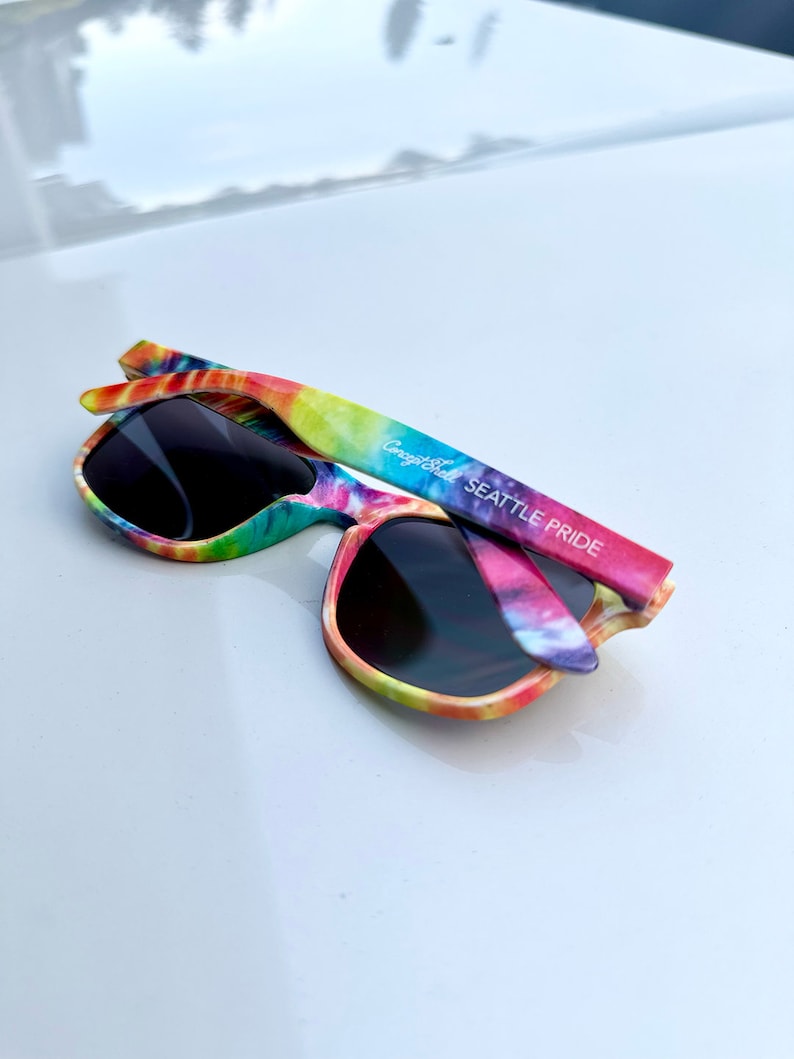 Tie Dye Pride Sunglasses, Seattle Pride