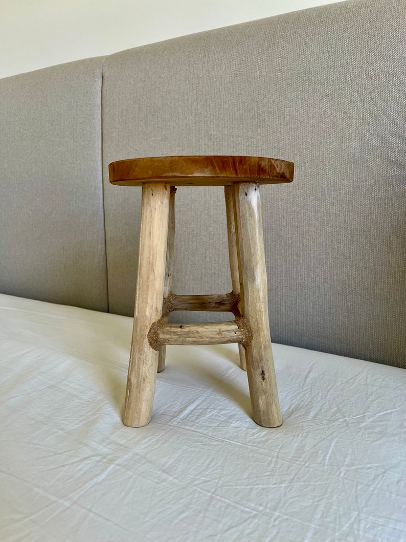 Warm Brown Wood Riser: Farmhouse Plant Stand, Kitchen Decor
