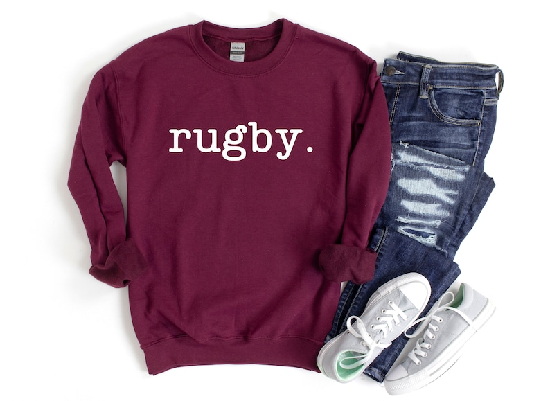 Rugby Sweatshirt Rugby Mom Crewneck, Gift for Rugby Player Sports Fan Apparel, Perfect Gift for Rugby Lovers