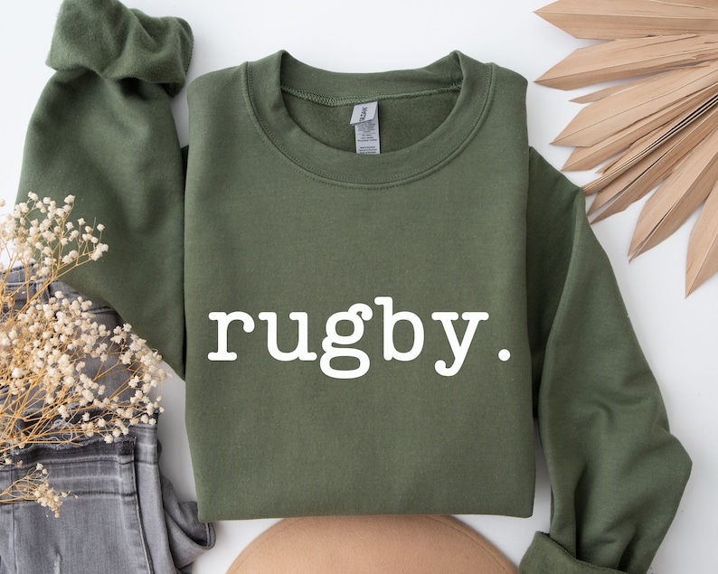 Rugby Sweatshirt Rugby Mom Crewneck, Gift for Rugby Player Sports Fan Apparel, Perfect Gift for Rugby Lovers