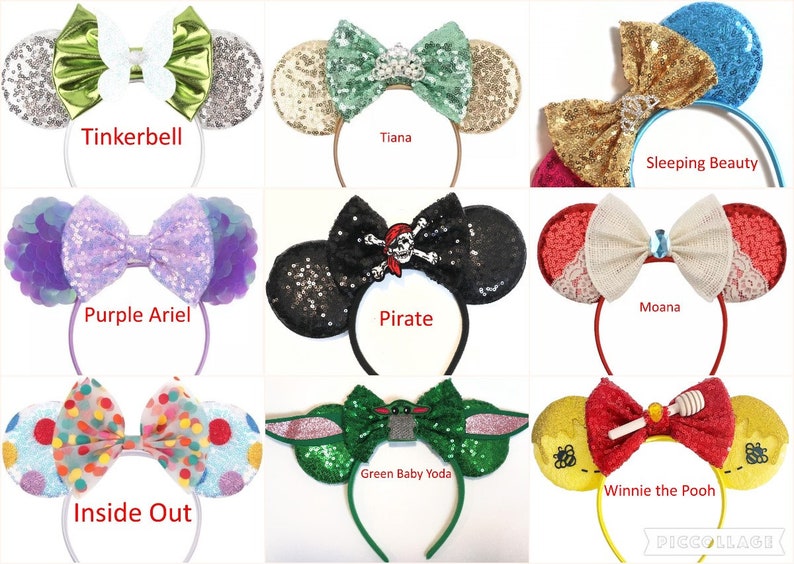 Princess Ears, mouse Ears, Princess headband, Cosplay headband, Shiny Bows Mouse Ears Glitter Party Princess Decoration Cosplay Costume