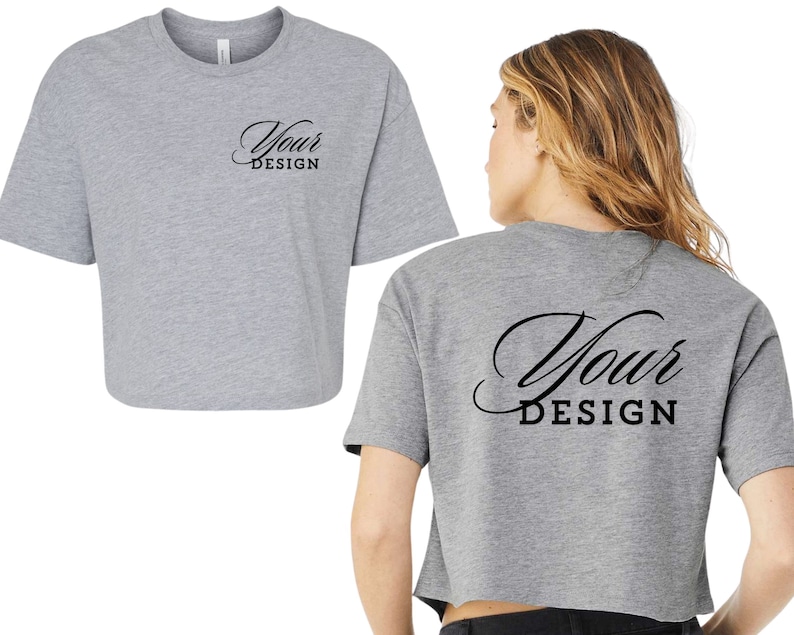 Custom Text Logo Crop Tops, Customized Cropped T-shirts, Custom Logo Crop Tees, Custom Company Shirts, Custom Women Tees, Custom Design Tees