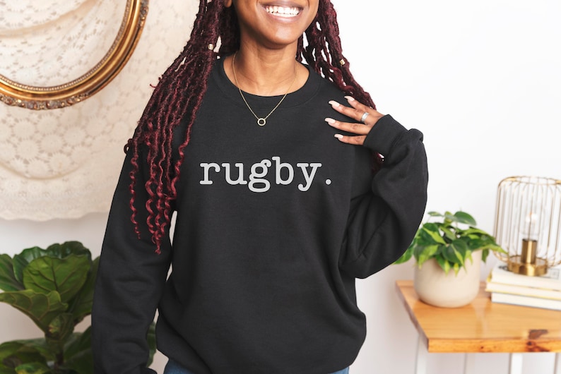 Rugby Sweatshirt Rugby Mom Crewneck, Gift for Rugby Player Sports Fan Apparel, Perfect Gift for Rugby Lovers
