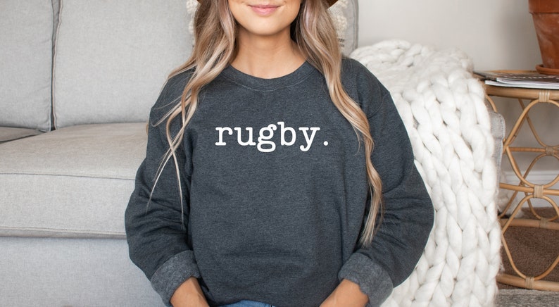 Rugby Sweatshirt Rugby Mom Crewneck, Gift for Rugby Player Sports Fan Apparel, Perfect Gift for Rugby Lovers