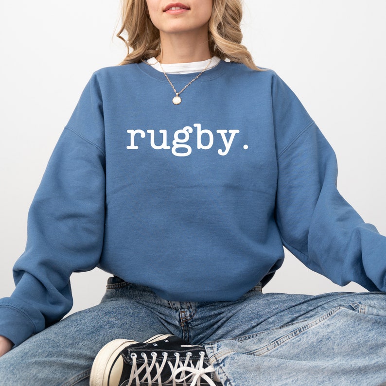 Rugby Sweatshirt Rugby Mom Crewneck, Gift for Rugby Player Sports Fan Apparel, Perfect Gift for Rugby Lovers