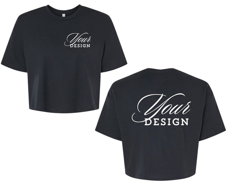 Custom Text Logo Crop Tops, Customized Cropped T-shirts, Custom Logo Crop Tees, Custom Company Shirts, Custom Women Tees, Custom Design Tees