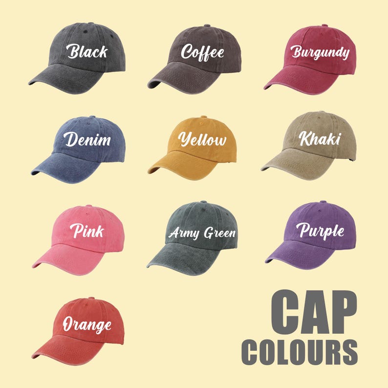 Custom Embroidered Cap | Personalized Embroidery Logo Baseball Hat | Bachelorette Bachelor Party Hats | Gift for Dad Mom Him Her Boyfriend
Analyze listing