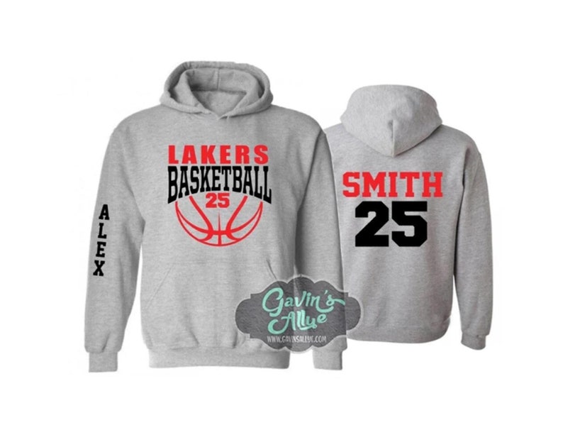 Basketball Hoodie | Basketball Spirit Wear | Custom Basketball Hoodie | Customize with your Team & Colors | Adult or Youth Sizes