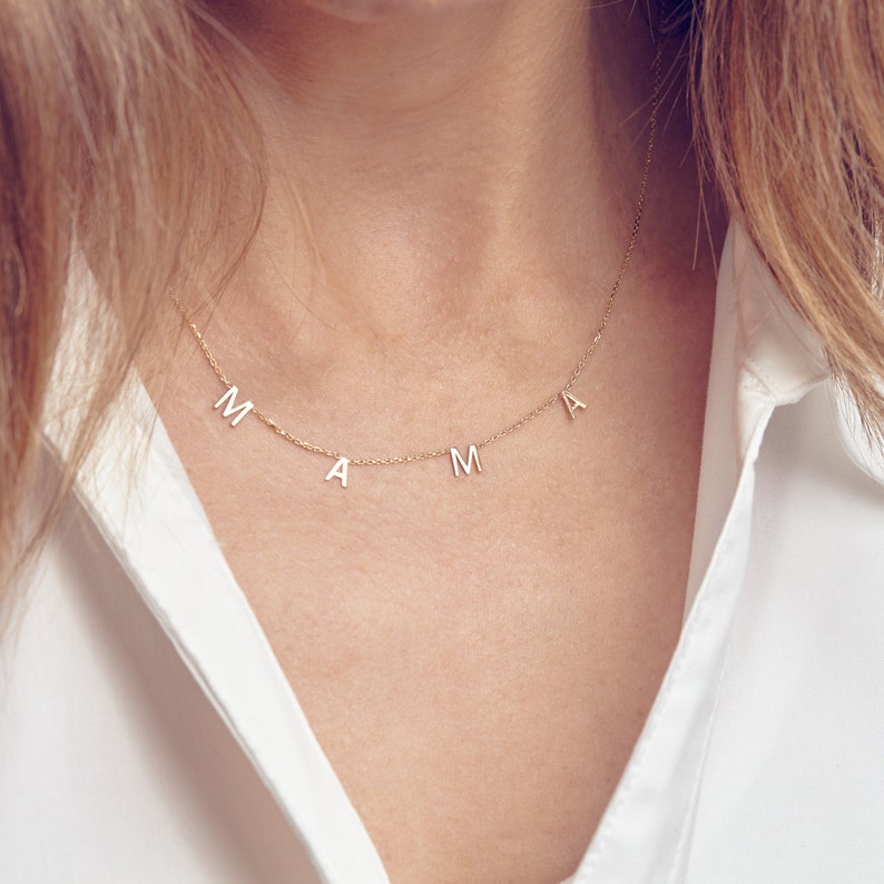 Mothers Day Gift - Personalized Name Necklace - Thanksgiving - Gifts for Mom - Minimalist - Wife Gifts - Birthday Gift - Bridesmaid Gift