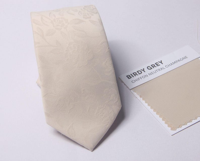 Champagne ties for men,Groomsman stylish Tie match grey bird,silk tie,groom tie,Wedding tie,tie for dad,father's tie, elegant tie,formal tie