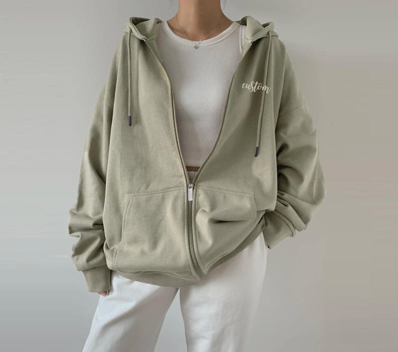 Custom Zip Up Hoodie, Custom Logo Hoodie, Custom Embroidered Hoodie, Team Logo Zip Up Hoodie, Personalized Hoodie, Your Text Hoodie 24102201
