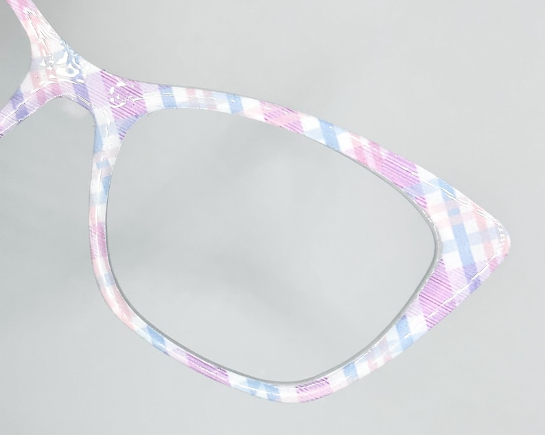 Pastel Plaid Spring Magnetic Toppers for Eyewear such as Pair Brand