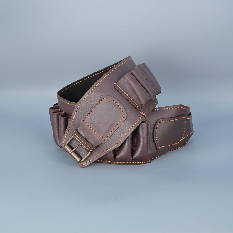 Handmade Leather Cartridge Belt for hunters - Personalized Cartridge Belt harness, Ammo Belt, Hunters Belt, Gift for Hunters, Gift for Dad